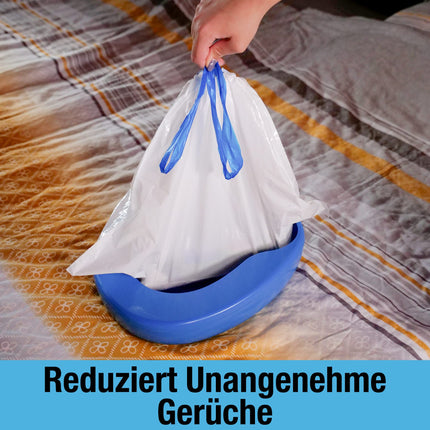 Tilcare Toilet Liners with Super Absorbent Liners 50 Pack - For Bedpans, Portable Toilets and Commode Chairs - Bucket Liners for Hospital &amp; Home - Absorbs up to 1000ml