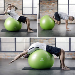 BODYMATE Exercise Ball Seat Ball Training Ball with FREE E-Book including Air Pump, Ball for Fitness, Yoga, Gymnastics, Core Training, for a Strong Back as an Office Chair Rose 65cm