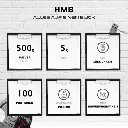 HMB - 500 g Powder - High Purity - Beta-Hydroxybetamethylbutyrate Amino Acid - Laboratory Tested - Vegan