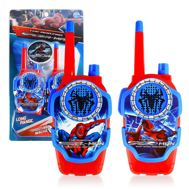 Walkie Talkie Children, 2 Pieces Spider Walkie Talkie Toys from 3 4 5 6 7 8 Years Boys and Girls Radio Set Children's Toy Walkie Talkie Gifts for Adventures in Camping, Hiking, Outdoors