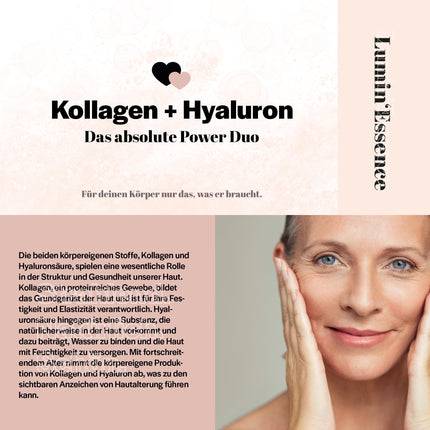 Mini Spark Collagen Hyaluronic Acid Complex | 90 Capsules | 900g bioactive collagen with 220g hyaluronic acid per daily dose | Laboratory tested and processed in Germany