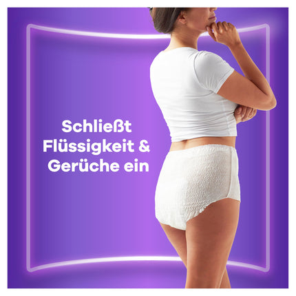 Always Discreet Incontinence Panties Plus for Women, L, 32 Panties, Prevents Leakage and Odors, Comfortable and Barely Noticeable