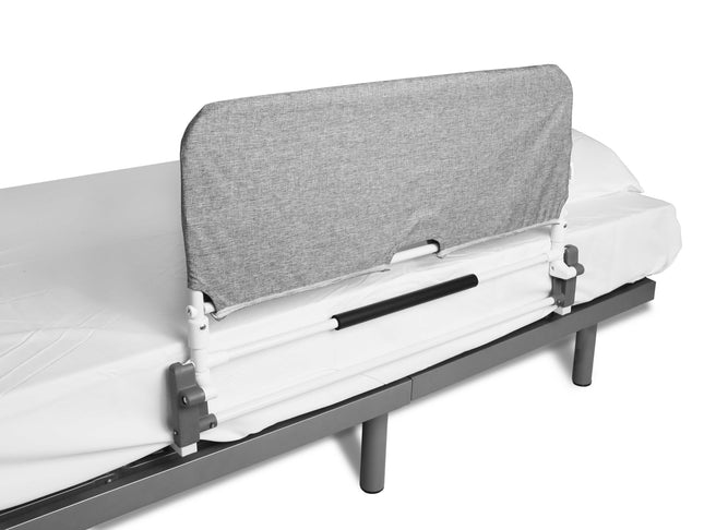 KMINA - Bed rail fall protection foldable 90 to 180 cm, adjustable stand-up aid bed seniors, foldable adults