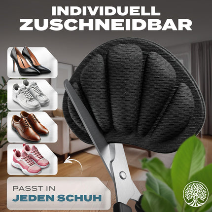 EDELFELD Invisible Heel Pads Against Slipping &amp; Blisters [3 Pairs] -DERMATEST VERY GOOD- Breathable Memory Foam Heel Protector - Shoe Insoles for Shoes That Are Too Big - Skin-Friendly Heel Cushions