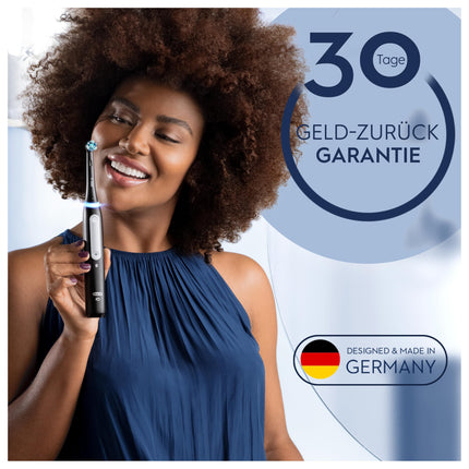 Oral-B iO Series 4 Plus Edition Electric Toothbrush, PLUS 3 Brush Heads, 4 Brushing Modes, Travel Case, Designed by Braun, Matte Black