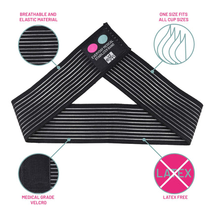 EVERYDAY MEDICAL Compression bra after breast surgery | Stuttgart belt/band for breast augmentation | Breast band, breast belt &amp; compression band | Discreet &amp; comfortable | One size