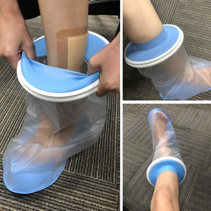 YUNCHI Shower Protector Foot Waterproof Non-Slip For Adults for Shower Cast Protector Waterproof Feet Foot for Showering Reusable Bandage Protector Keep Wounds Dressings Dry (M-Foot)