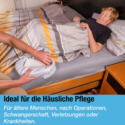 Heavy-duty bedpan set with 25 super absorbent pads and liners - For hospital or home use of elderly and bedridden patients - Pads absorb up to 1000ml