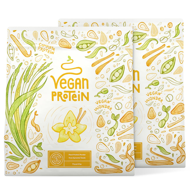Vegan protein powder | Vanilla | 1.2 kg protein powder | Premium quality protein | Made in Germany | Alpha Foods
