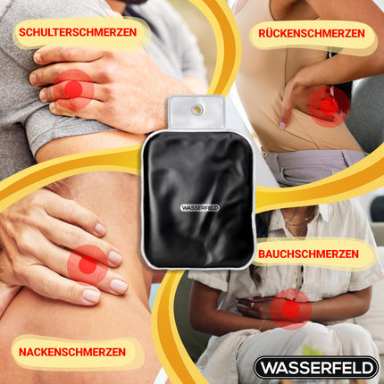 WASSERFELD® Moor Pillow for Microwave - High-quality microwave heat pad including cover - Therapeutic moor pillow for neck, shoulders, back &amp; stomach - Moor heat pad against tension