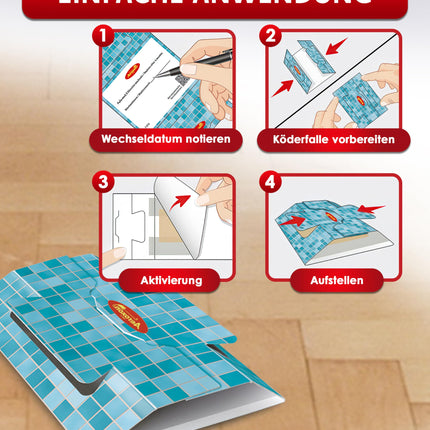 Aeroxon Silverfish Trap 10-Pack – Highly Effective Sticky Silverfish Traps, Insecticide-Free Paper Fish Trap, Long-Lasting Protection