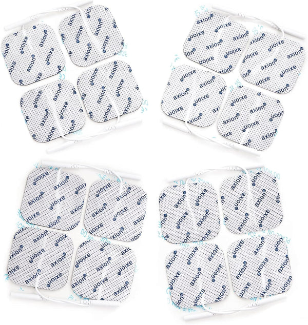 16 TENS-EMS electrodes 4x4 cm - Reusable adhesive electrode pads for electrostimulators - in a storage pack - Ideal for almost all body areas - Certified medical device - axion