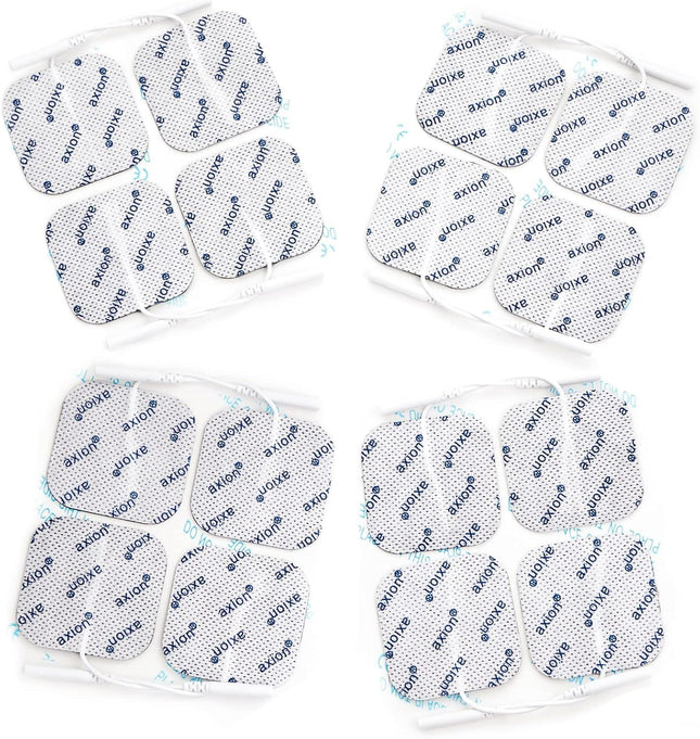 16 TENS-EMS electrodes 4x4 cm - Reusable adhesive electrode pads for electrostimulators - in a storage pack - Ideal for almost all body areas - Certified medical device - axion
