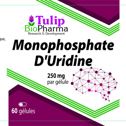 Uridine Monophosphate 250mg 60 Capsules, Laboratory Tested, Nootropic