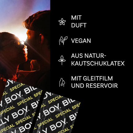 BILLY BOY Stimulate Condoms 100s | 52 mm | with pearl nubs in original fit | (1 x 100 pieces)