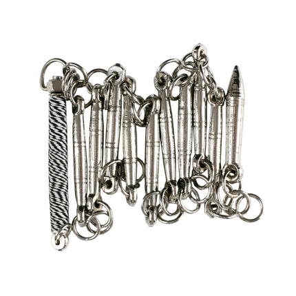 Jiujiebian, 9-piece whip (nine-link whip) chain whip Chain Whip Kung Fu Wushu 600 g