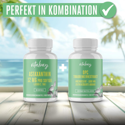 Vitabay Astaxanthin 12 mg High Dose &amp; Vegan - 90 Softgel Capsules Laboratory Tested &amp; No Additives - Natural Astaxanthin