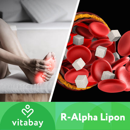Vitabay R-Alpha Lipoic Acid 300mg - 120 Capsules High Dose and Vegan - Alpha Lipoic Acid with High Bioavailability, Laboratory Tested &amp; Made from High-Quality Raw Materials