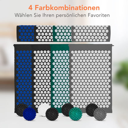 LifeGoods Acupressure Mat with Pillow - Acupressure Mat - Acupressure Mat+ - Acupressure Mat - Acupuncture Mat - Massage Mat - Back - Spike Mat - Fakir Mat - Nail Mat - Acupressure Mat