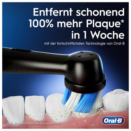 Oral-B iO Series 3 Electric Toothbrush, 3 Brushing Modes for Oral Care, Magnetic Technology, Travel Case, Designed by Braun, TEST WINNER Stiftung Warentest (12, 2024), Matt Black