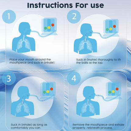 Breathing trainer with e-book for breathing exercises - lung trainer - chamber breathing exercise device | Therapy for respiratory problems of the lungs and bronchi | Speech therapy occupational therapy lung trainer (special 1200 Vol)