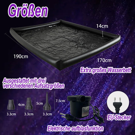 Love Blanket Waterproof for Sex 180x200 Inflatable Erotic Bed Sheet Sex Blanket for Couples Soft Waterproof Blanket for Sex BDSM Love Bed with Electric Air Pump EU Plug
