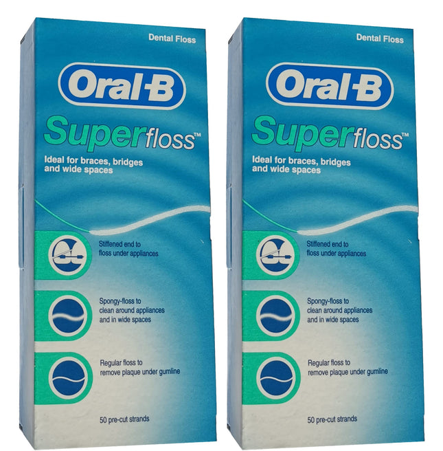 Oral-B Superfloss Dental Floss 50 strands, 2-pack (2x 50 strands)