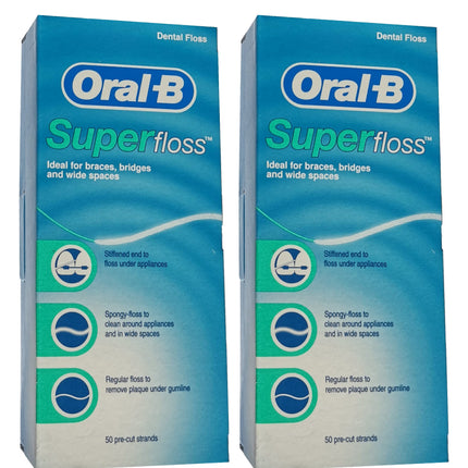 Oral-B Superfloss Dental Floss 50 strands, 2-pack (2x 50 strands)