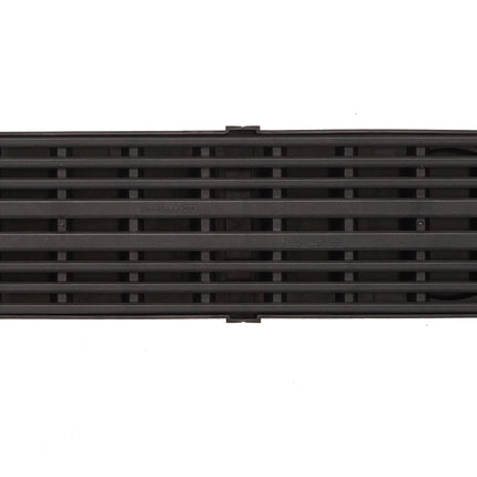 2m drainage channel for modular system A15 98mm, complete with plastic slotted grating, Black Line