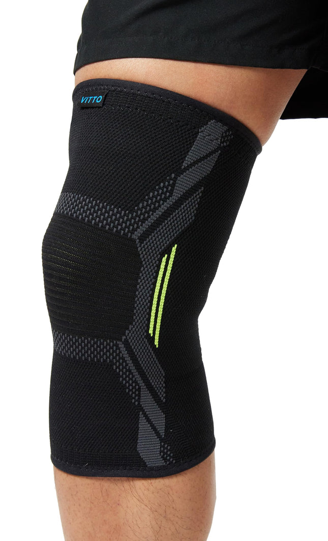 VITTO Knee Support Men/Women - Knee Support for the Relief of Knee Pain, Osteoarthritis, Meniscus and Weight Training (M)
