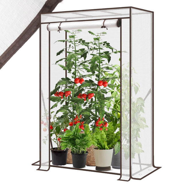 Sekey Greenhouse Small 150x100x50 cm, Tomato Greenhouse, Plastic Greenhouse, Tomato Greenhouse, Balcony, Indoor/Outdoor - Stable, Winterproof &amp; Easy to Assemble, White