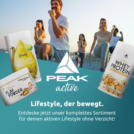 PEAK Yummy Flav Powder - 250g Noble Marzipan Flavor | 50 Servings | Flavor powder for sweetening with almost no calories and no added sugar | with inulin and the digestive enzyme lactase | vegan