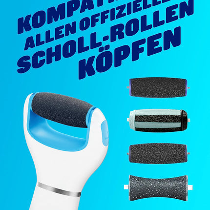 Scholl Expert Care, callus removal for silky soft feet, electric callus remover fast &amp; effortless (with sea mineral roller for precise results, 1 device including roller) 1 piece