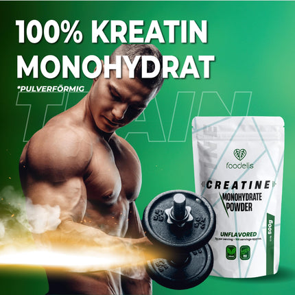 Creatine Monohydrate Powder 500g | 100% micronized creatine monohydrate powder | Tasteless | Includes dispenser | Optimal solubility | Vegan | GMO-free