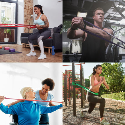 POWER GUIDANCE Resistance Bands, resistance bands set of 5 for strength training including carrying bag, pull-up fitness bands, bands strength training for fitness/sports/muscle building/pull-ups/yoga/crossfit