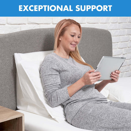 Proheeder Orthopedic Bed Wedge Pillow Back Support Pillow for Back Pain, Leg Pain, Sitting, Reading, Heartburn, and Snoring with Removable and Washable Cover | 1 Piece