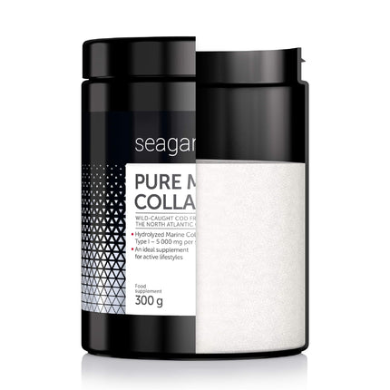 Seagarden Marine Collagen Powder - Collagen Peptide Protein Powder Type 1 - Pure Collagen Powder from Wild Cod - Collagen Powder for Women &amp; Men, Hair, Skin, Muscles, Bones - 300g, 60 servings