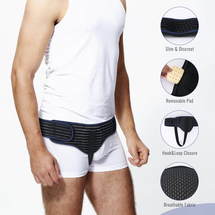 HEERTEEAJ Inguinal Hernia Belt for Men &amp; Women | Left or Right Side | Hernia Belt for Men | Inguinal Hernia Support Band | Adjustable