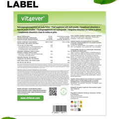 Prebio Inulin Powder - 1100 g (1.1 kg) - High in fiber - Prebiotic - Residue-controlled - Origin: Europe - Naturally derived from chicory root - 100% Vegan