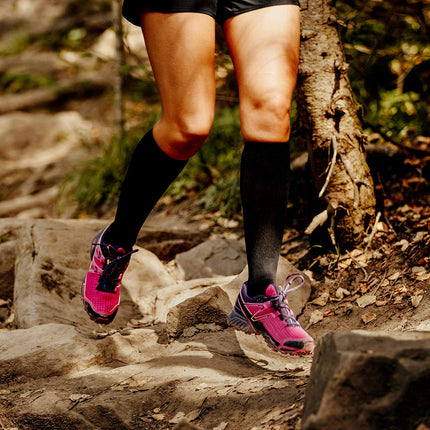 5 Pairs of Compression Socks, Knee High Socks, Support Socks, Running Socks for Women &amp; Men, Sports, Running, Flight, Travel, Pregnancy, Medical Compression Socks (Black, M)