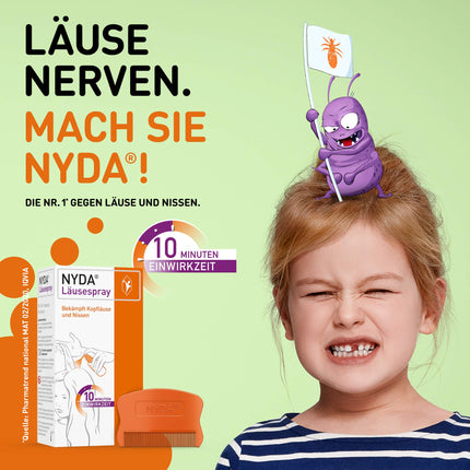 NYDA Lice Spray: Reimbursable treatment for head lice for children and adults, 50 ml