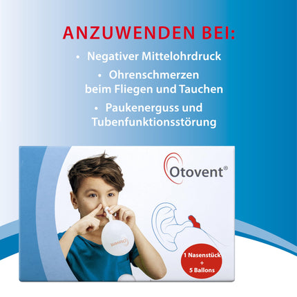 System 1 nosepiece + 5 air membranes, for the treatment of middle ear pressure