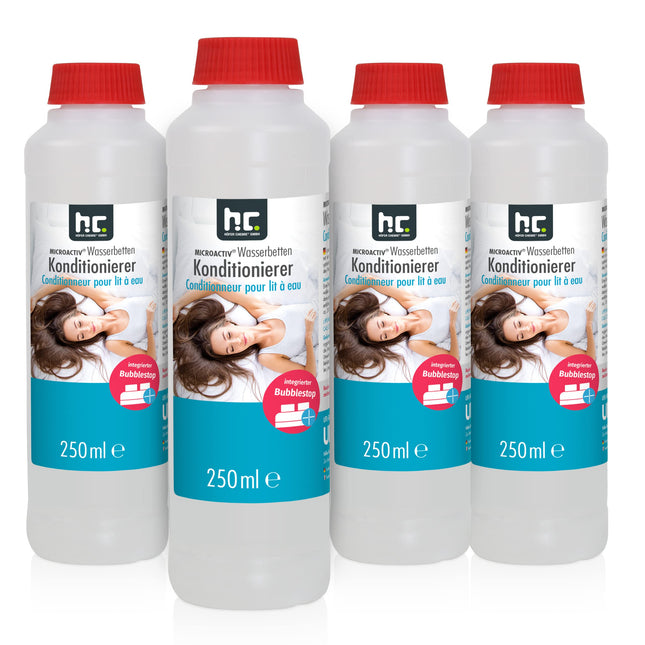 Höfer Chemie 4 x 250 ml Microactiv Waterbed Conditioner with Bubble Stop Conditioner for all waterbeds