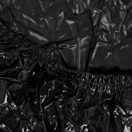 Fetish Collection PVC fitted sheet - shiny vinyl bed sheet for women and men, wet look, wet games in bed, black