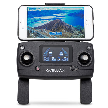 OVERMAX X-Bee 9.5 FOLD RC Remote-Controlled Drone with 4K Camera, FPV WiFi Live, Class C0, GPS, Range 600m, Battery 1820 mAh, Flight Time up to 22 min, Speed ​​up to 40 km/h, LEDs