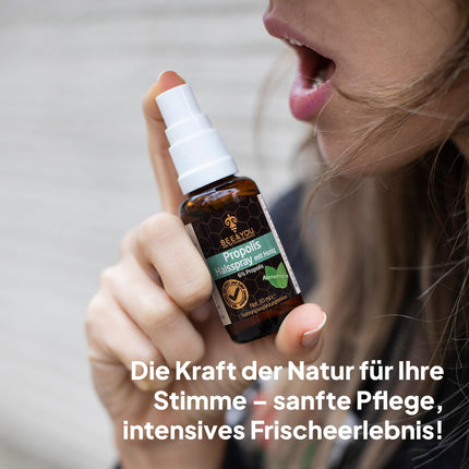 Bee&amp;You Propolis Throat Spray with Honey (6%) 30 ml (Soothing Blend, Fair Trade, Natural &amp; Controlled Ingredients)