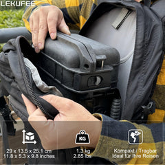 LEKUFEE Travel Waterproof Case for DJI Mini 4 Pro/3 Pro/3 Drone, Fly More Combo, RC 2/RC-N2 Remote Controller and Accessories (Carrying Case Only)