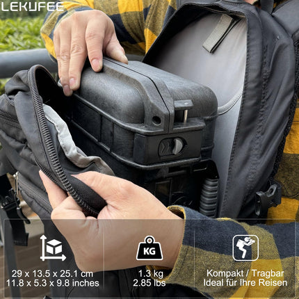 LEKUFEE Travel Waterproof Case for DJI Mini 4 Pro/3 Pro/3 Drone, Fly More Combo, RC 2/RC-N2 Remote Controller and Accessories (Carrying Case Only)