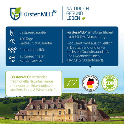 FürstenMED® Glucosamine Chondroitin MSM High Dose + Vitamin C, 180 Capsules as a 4-component complex with Glucosamine, Laboratory Tested &amp; Without Unwanted Additives