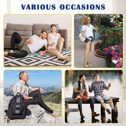 Ailaka 20-30 mmHg compression stockings for women and men, thigh length, with silicone edge for better support